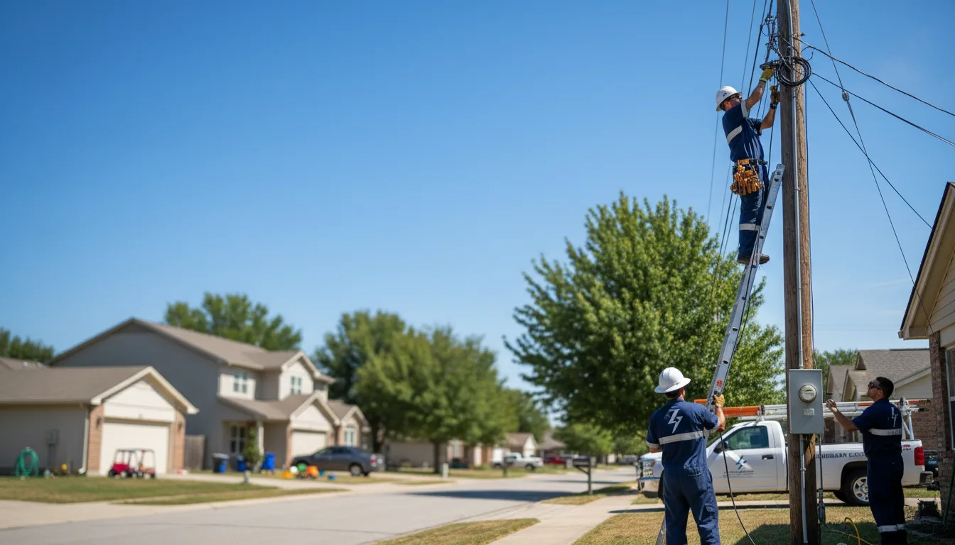 Residential electrician providing installation services in Milan, KS